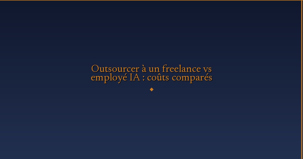 Illustration — Outsourcing to a Freelancer vs. AI Teammate: A Cost Comparison
