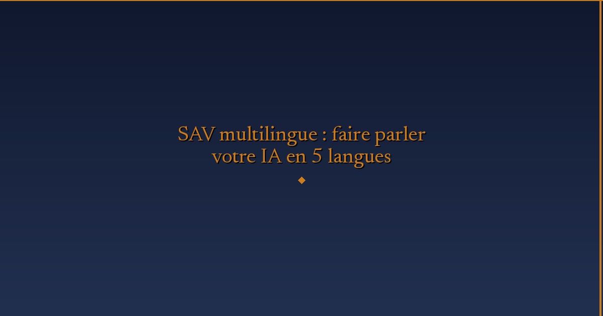 Multilingual Customer Service