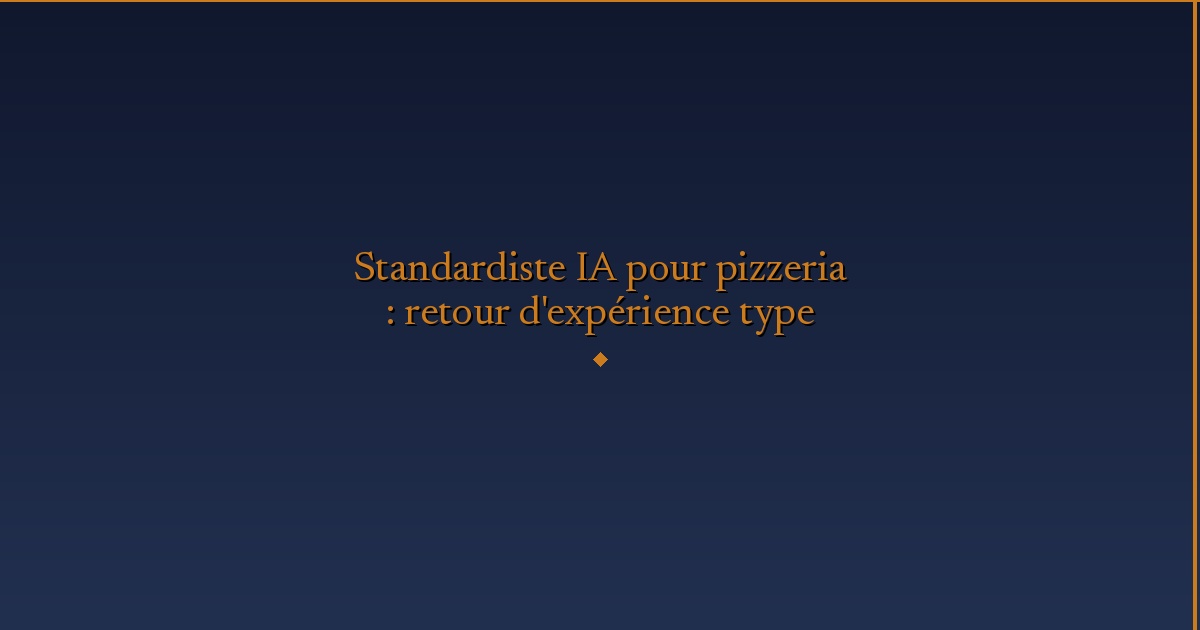 AI Receptionist for Pizzerias