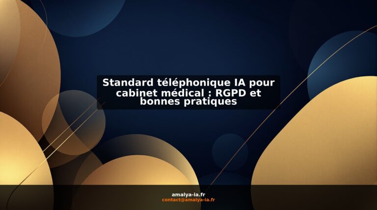 Standard téléphonique IA pour cabinet médical : RGPD et bonnes pratiques