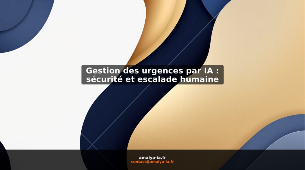 Gestion des urgences par IA : sécurité et escalade humaine