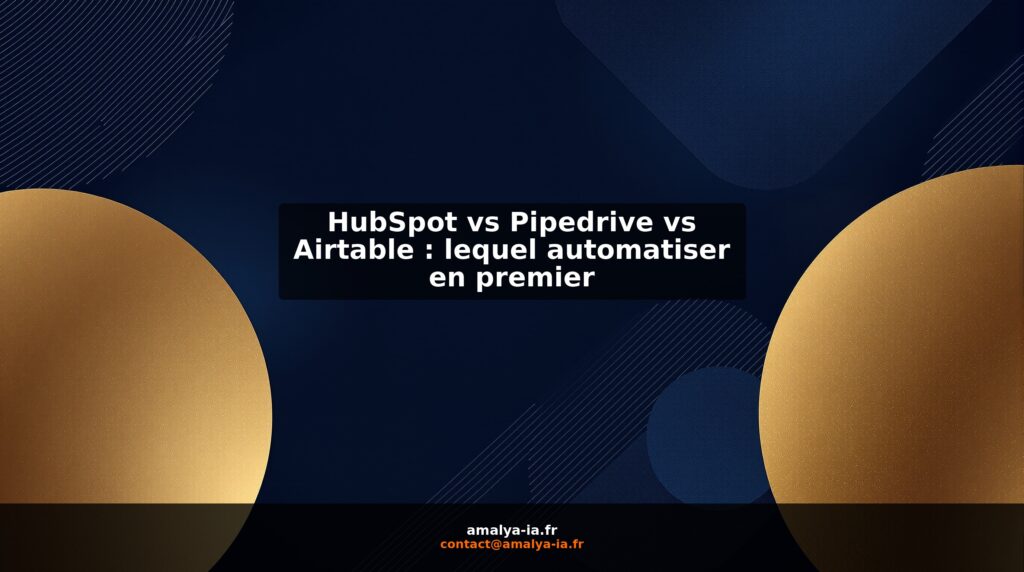 HubSpot vs Pipedrive vs Airtable : lequel automatiser en premier