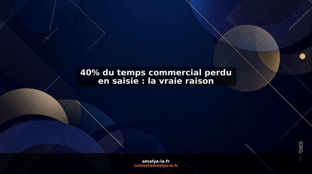 40% du temps commercial perdu en saisie : la vraie raison