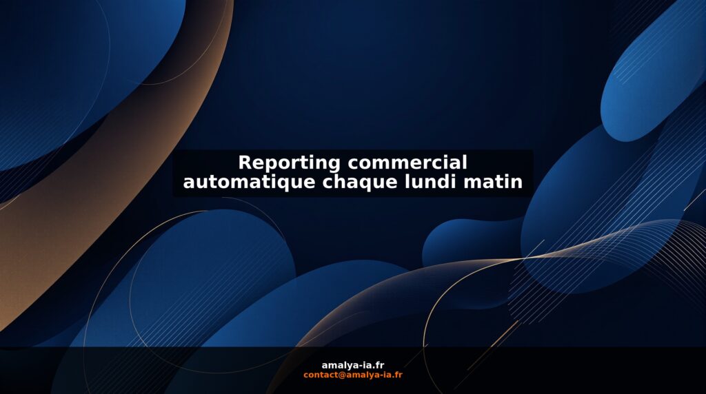 Reporting commercial automatique chaque lundi matin