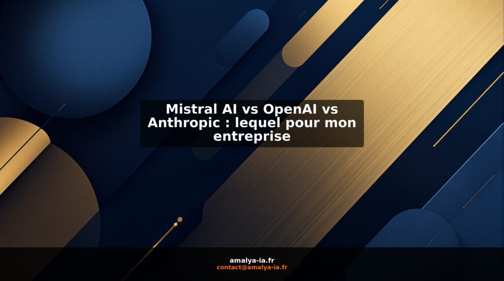 Mistral AI vs OpenAI vs Anthropic : lequel pour mon entreprise
