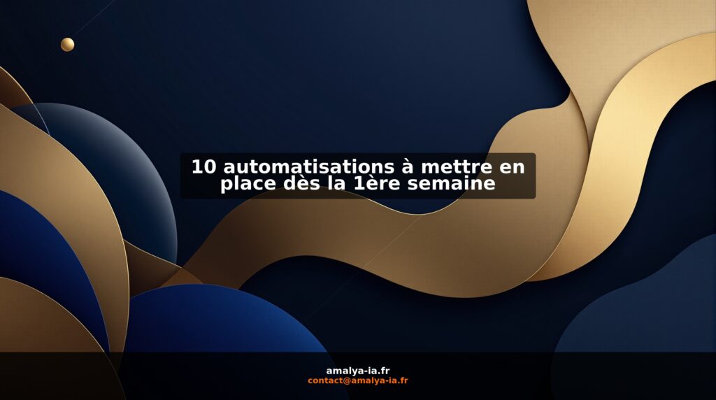 10 automatisations à mettre en place dès la 1ère semaine