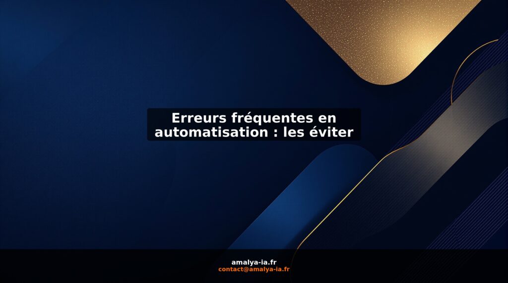 Erreurs fréquentes en automatisation : les éviter