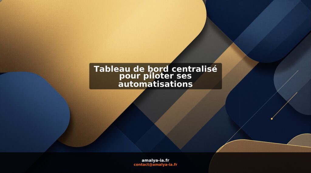 Tableau de bord centralisé pour piloter ses automatisations