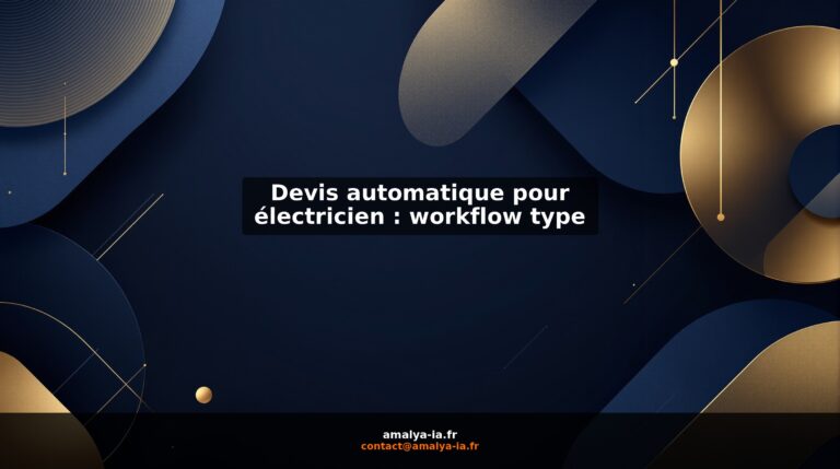 Devis automatique pour électricien : workflow type