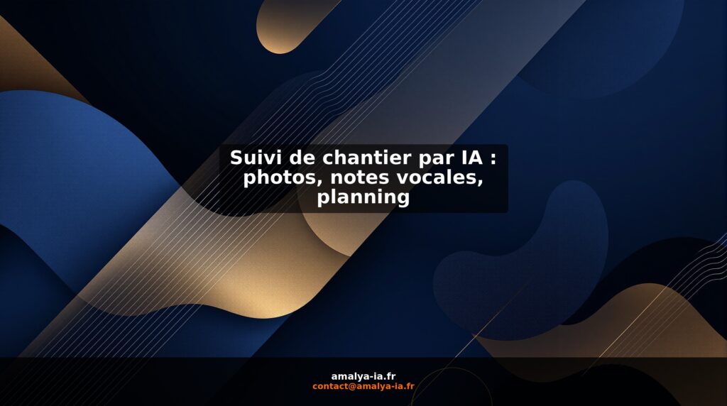 Suivi de chantier par IA : photos, notes vocales, planning