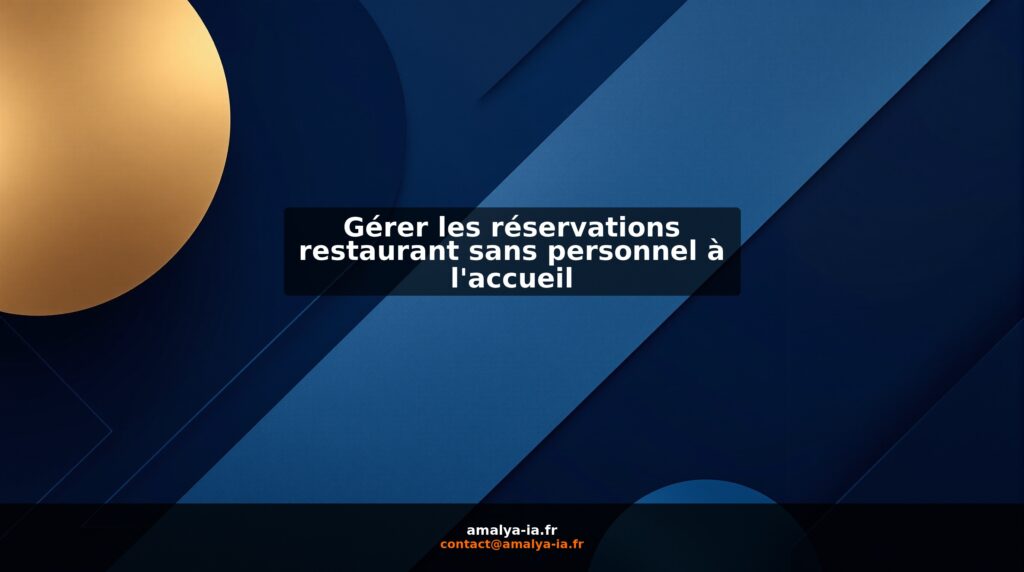 Gérer les réservations restaurant sans personnel à l'accueil