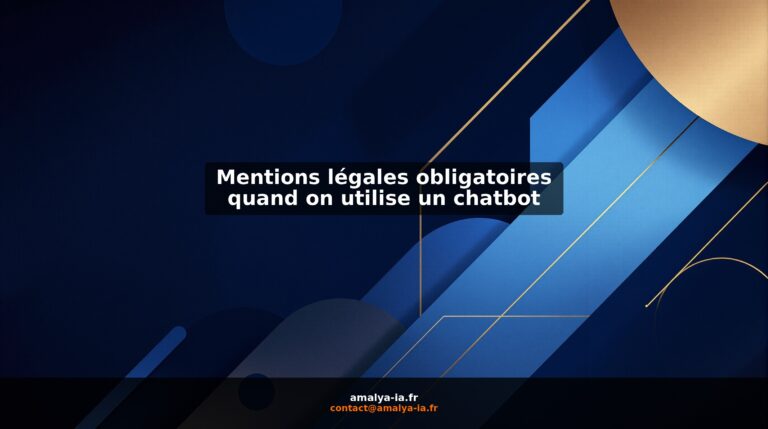 Mentions légales obligatoires quand on utilise un chatbot