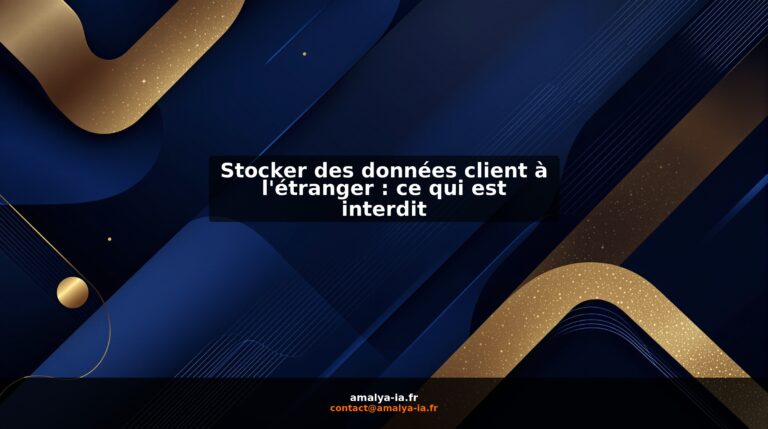 Stocker des données client à l'étranger : ce qui est interdit