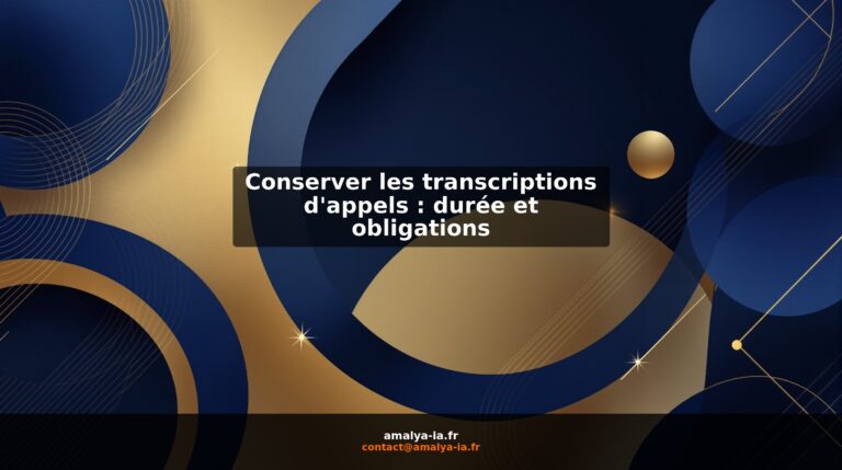 Conserver les transcriptions d'appels : durée et obligations