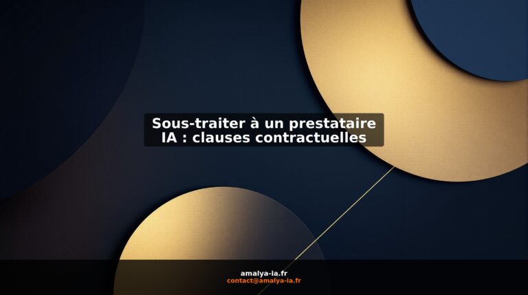 Sous-traiter à un prestataire IA : clauses contractuelles