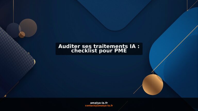 Auditer ses traitements IA : checklist pour PME